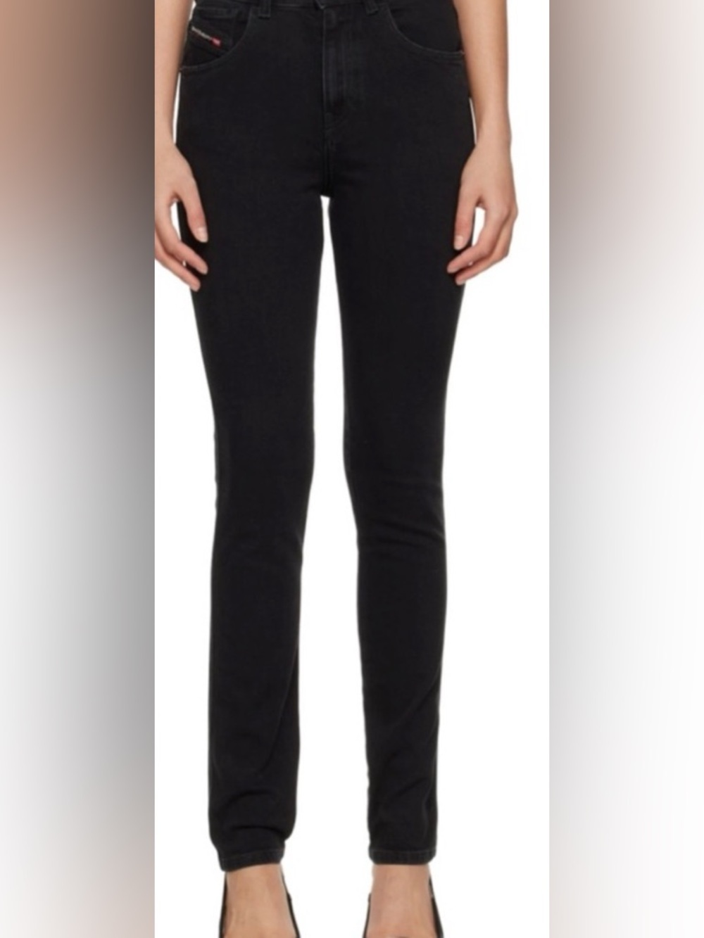 Diesel Black Gold Women’s Skinny Jeans with Cutout Panel Sides Size 25